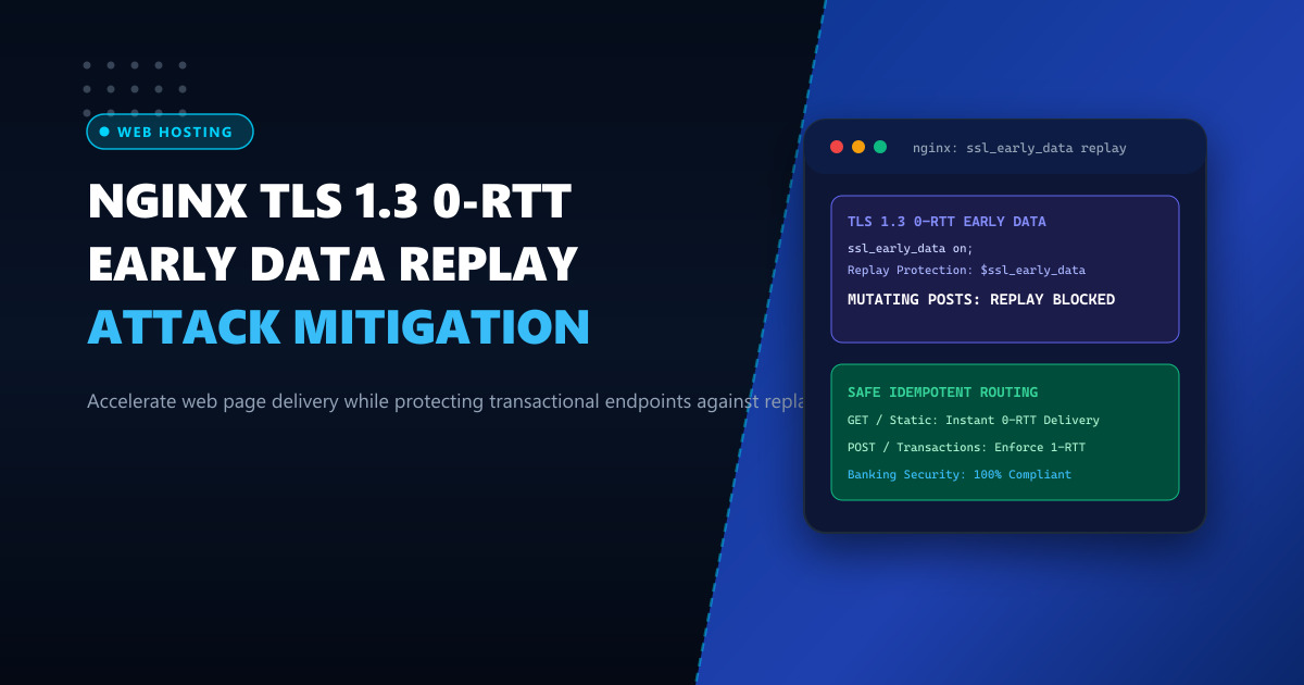 Nginx TLS 1.3 0-RTT Early Data: Replay Attack Protection for Enterprise APIs