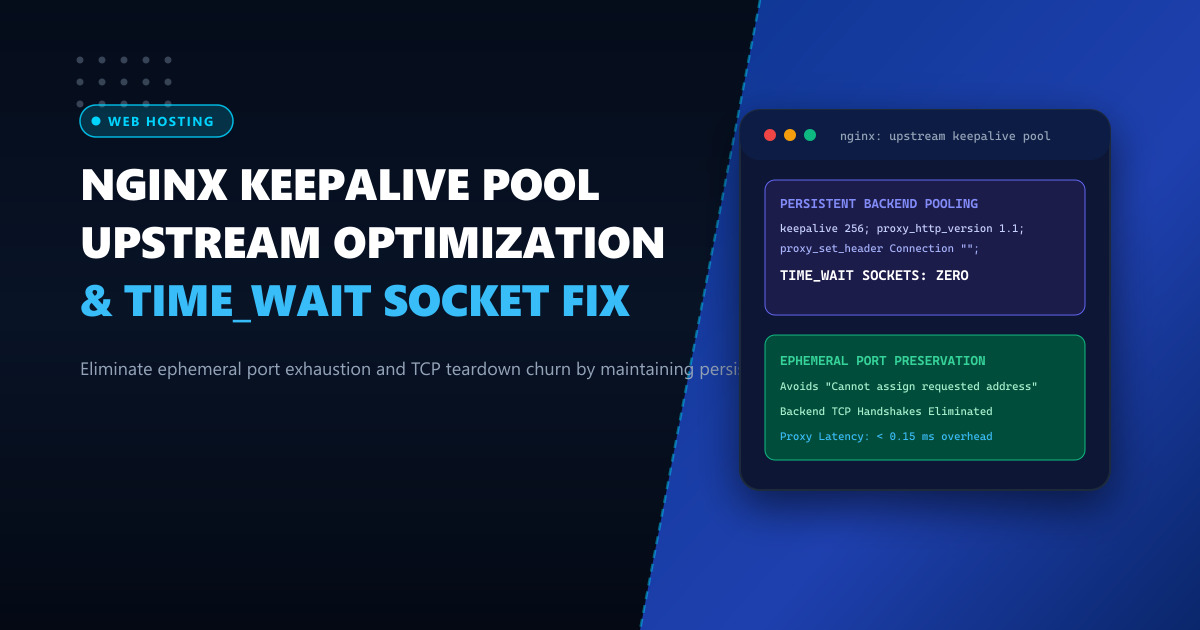 Nginx Upstream Keepalive Pools: Eliminating TIME_WAIT Sockets & Port Exhaustion