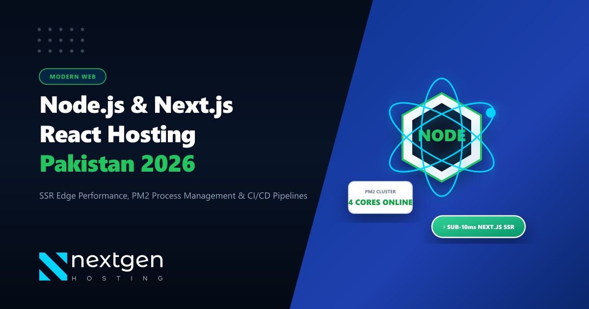 Node.js & Next.js React Hosting in Pakistan: SSR Performance, PM2 & Zero-Downtime Deployments (2026)