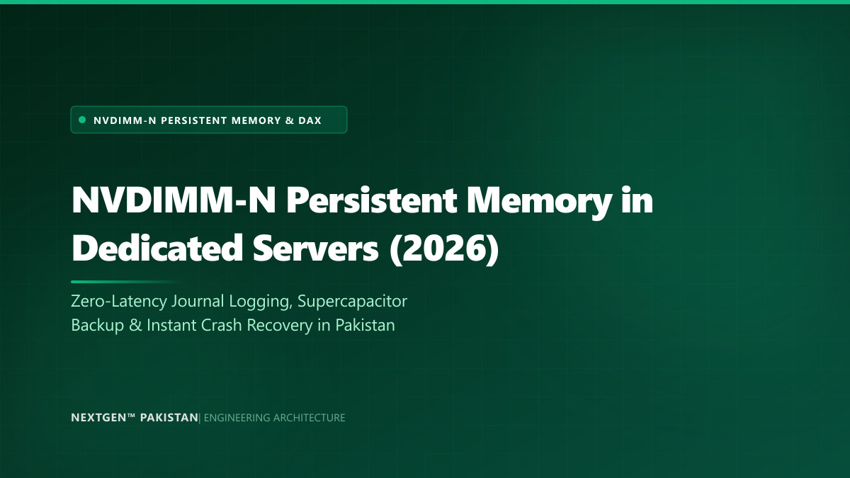 NVDIMM-N Persistent Memory Architecture and Crash Recovery in Dedicated Servers: Enterprise Guide