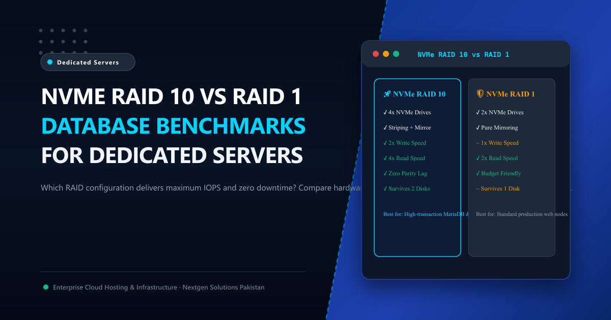 NVMe RAID 10 vs. RAID 1 for Databases: High-IOPS Bare-Metal Storage Architecture