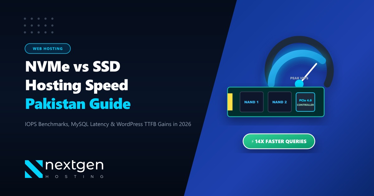 NVMe vs SATA SSD Web Hosting in Pakistan: Real Benchmarks, IOPS & WordPress Speed (2026)