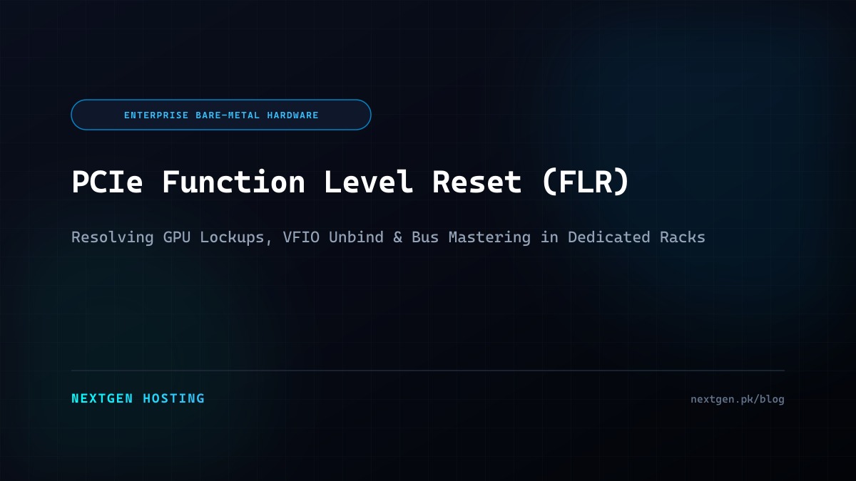 PCIe Function Level Reset (FLR) and GPU Recovery on Linux Dedicated Servers