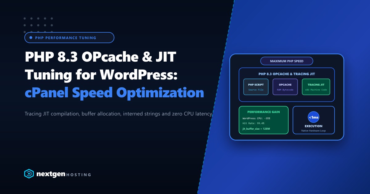 PHP 8.3 OPcache & JIT Tuning for WordPress: Complete cPanel Speed Optimization