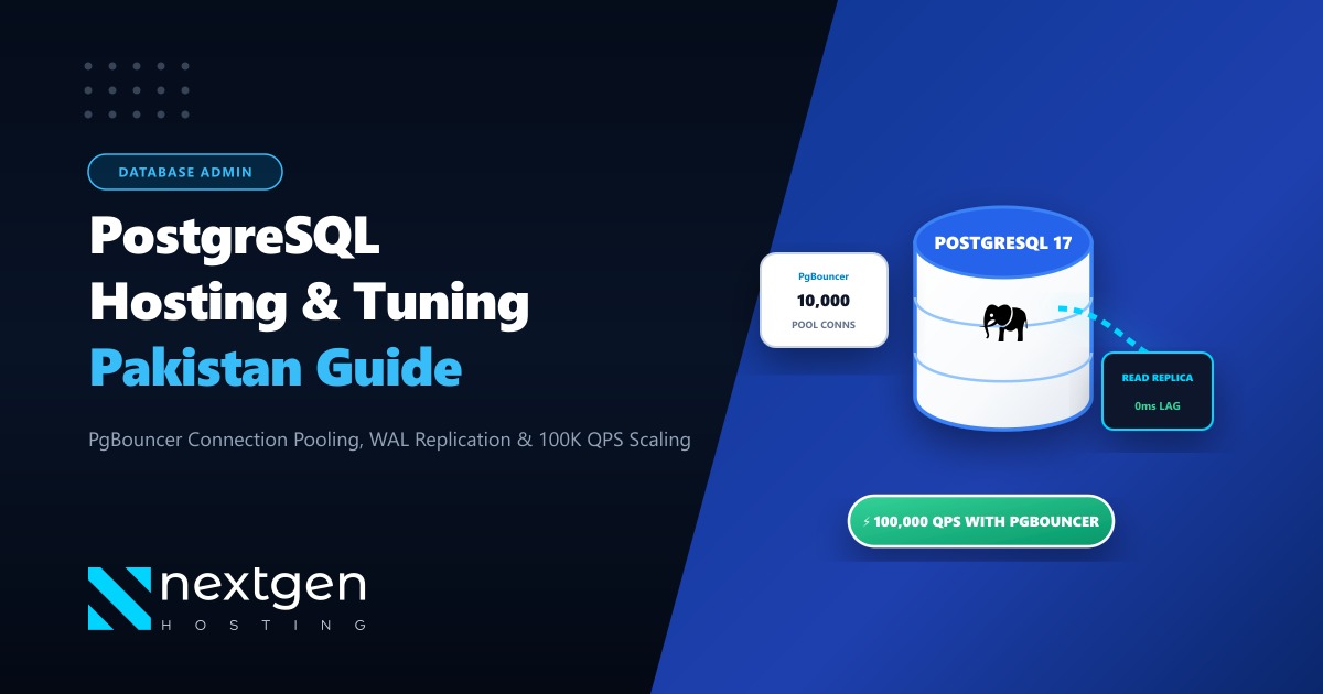 PostgreSQL Hosting & Performance Tuning in Pakistan: High Availability, PgBouncer & Indexing (2026)