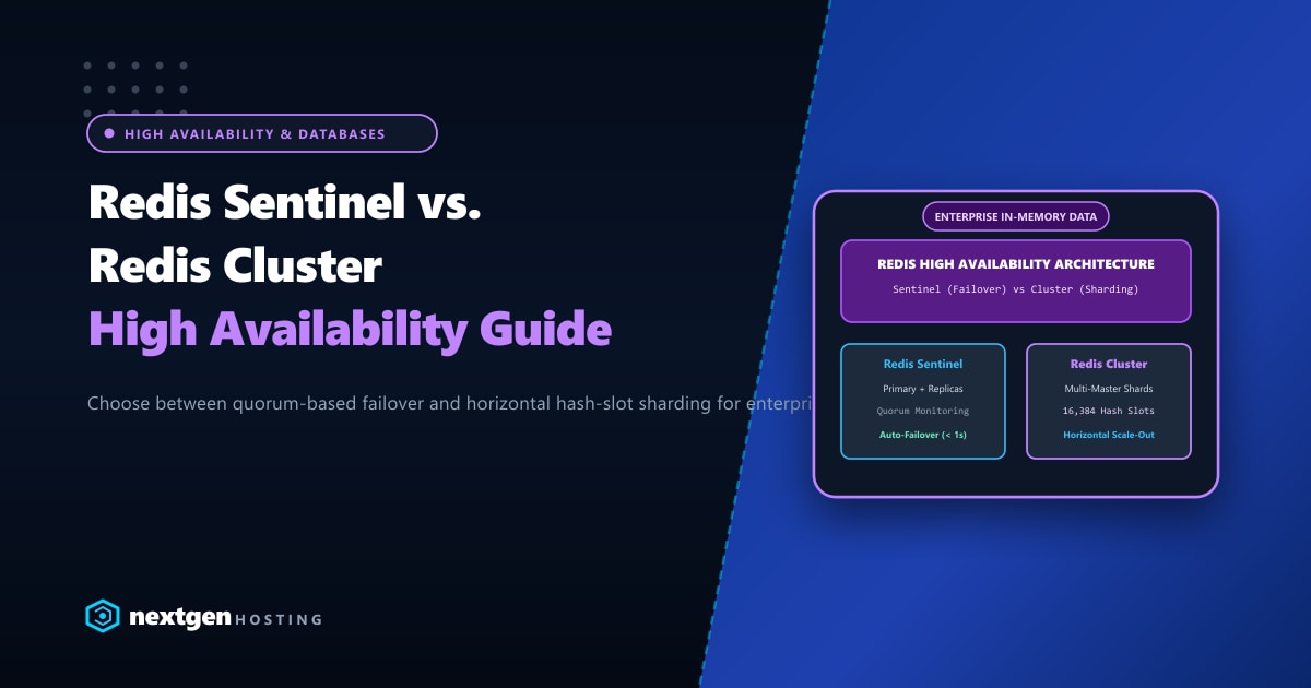 Redis Sentinel vs. Redis Cluster: Architecture & High Availability for Pakistan VPS