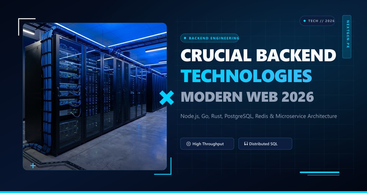 The Crucial Backend Technologies for Modern Web Development (2026 Architectural Guide)
