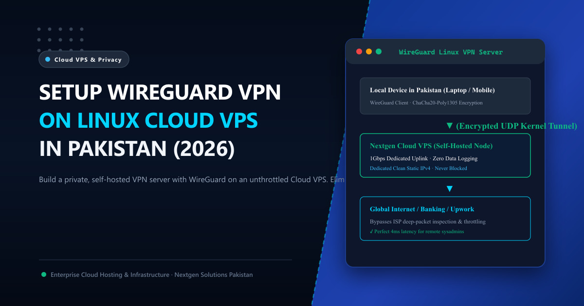 How to Set Up a Private WireGuard VPN on a Linux Cloud VPS in Pakistan (2026 Guide)