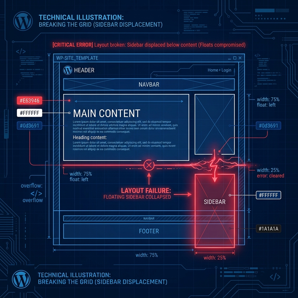 How to Fix the WordPress Sidebar Below Content Error