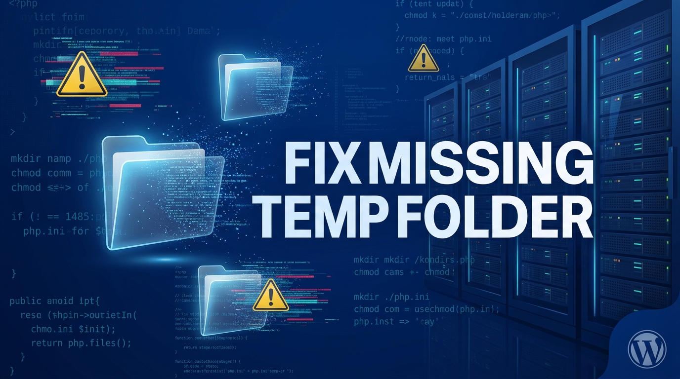 How to Fix the Missing Temporary Folder Error in WordPress
