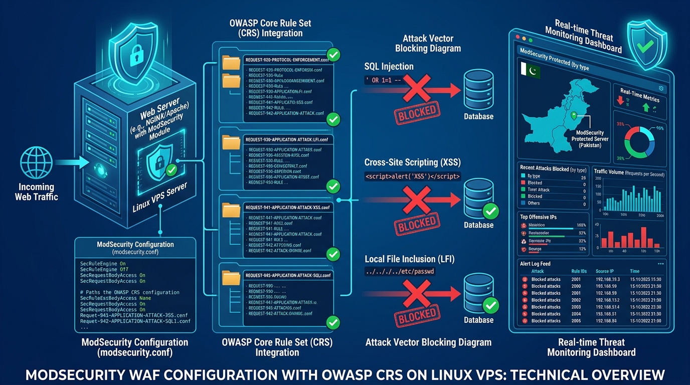 ModSecurity WAF with OWASP Core Rule Set on Linux VPS: Complete Setup & Tuning Guide for 2026