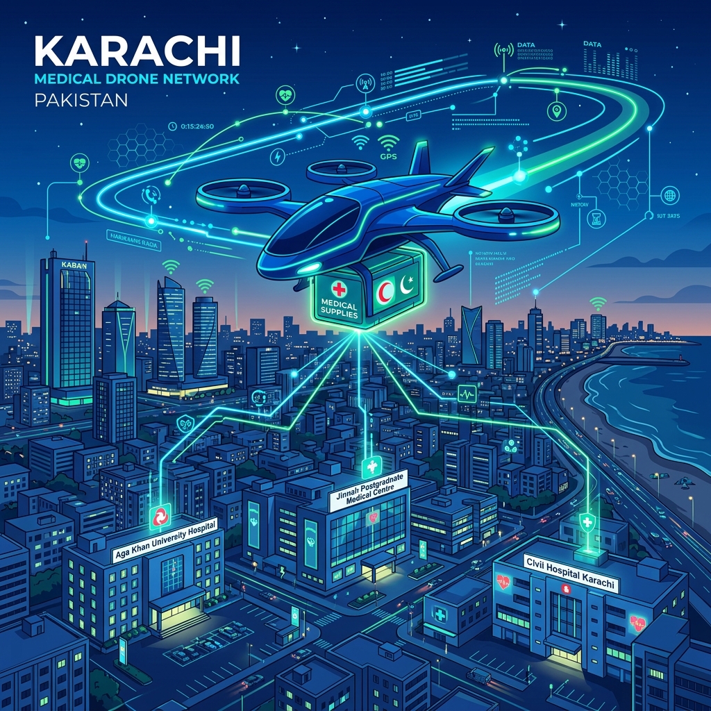 Pakistan Launches Autonomous Drone Delivery Network for Medical Supplies in Karachi