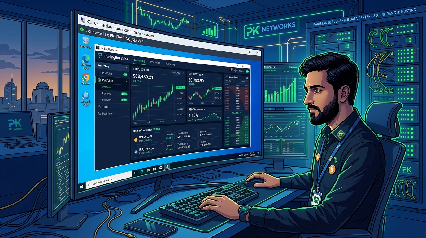 Running Crypto Trading Bots on Pakistan RDP: Low-Latency Setup for Binance, Bybit & KuCoin in 2026